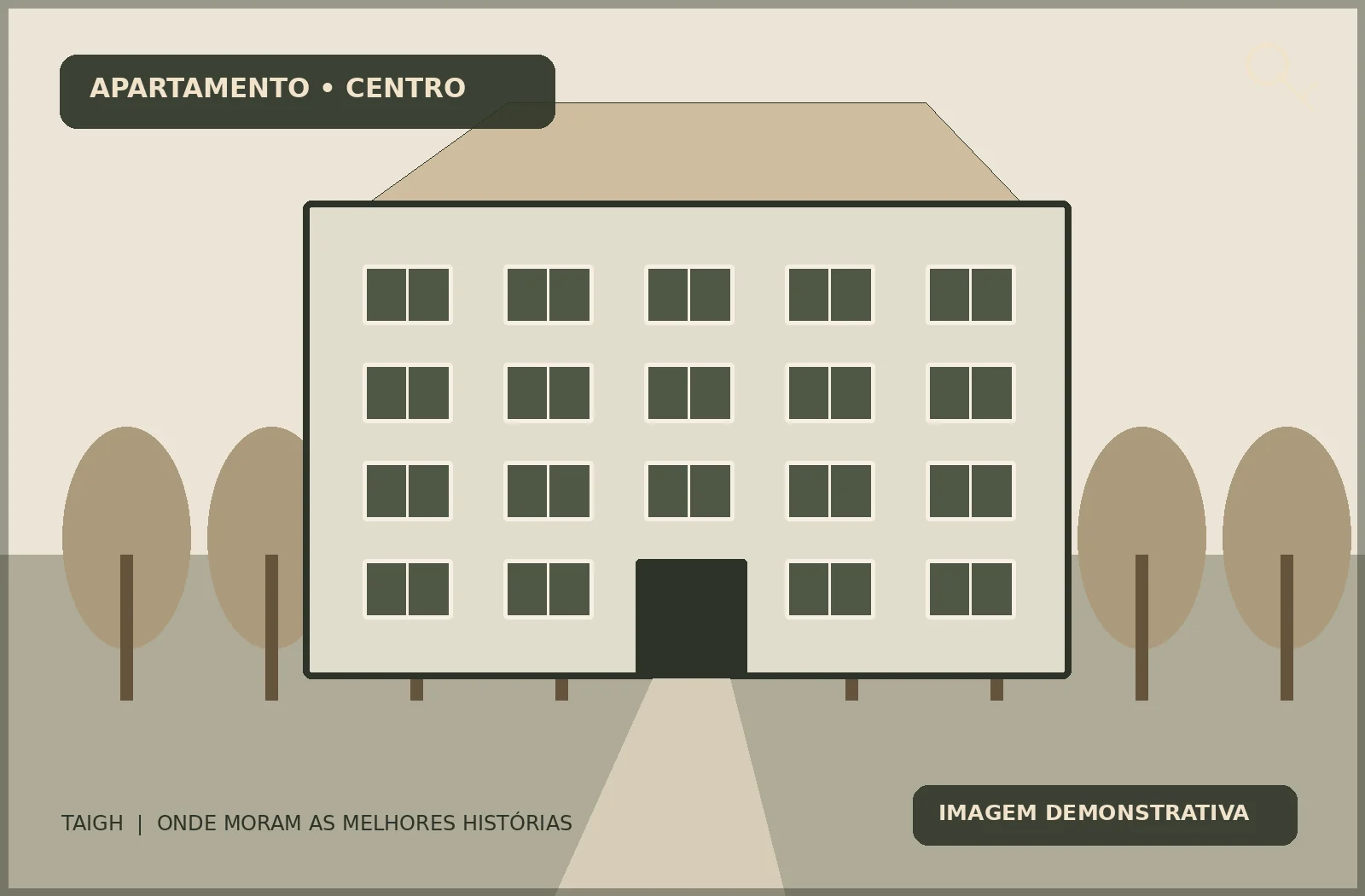 Imagem demonstrativa 1 - Apartamento iluminado no Centro