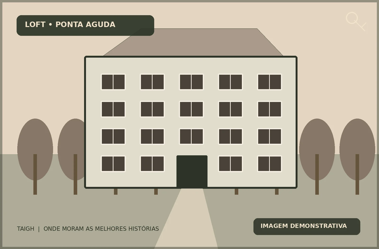 Imagem demonstrativa 1 - Loft mobiliado na Ponta Aguda