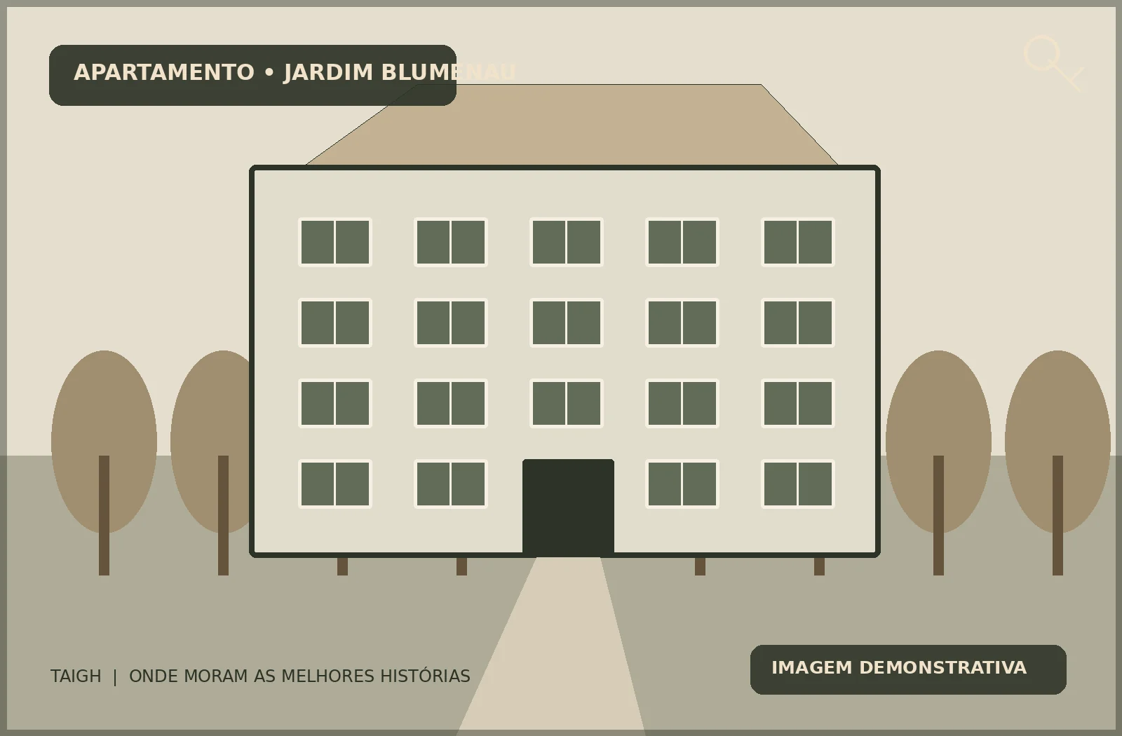 Imagem demonstrativa 1 - Apartamento com varanda no Jardim Blumenau